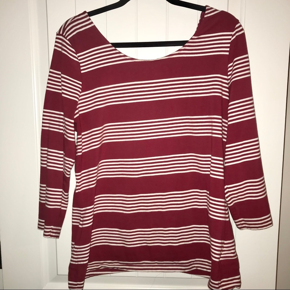 Forever 21 Red and White Striped Top Used